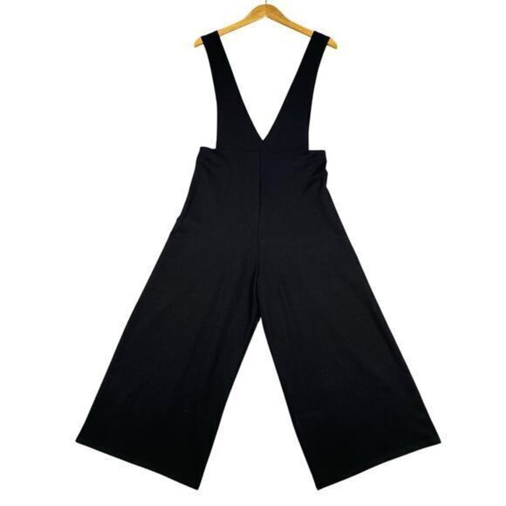 Fab'rik Jumpsuit Womens S Black‎ Pinafore Wide Leg Minimalist Lagenlook Lagom